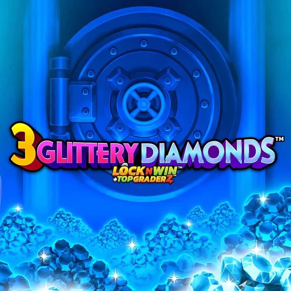3 Glittery Diamonds slot visual from PearFiction Studios available on scooorecasinoo.com
