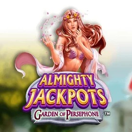 Almighty Jackpots: Garden of Persephone online game logo by Novomatic on scooorecasinoo.com