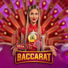 Mega Baccarat by Pragmatic Play, showcased at scooorecasinoo.com – game logo