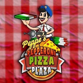 Peppe’s Pepperoni Pizza Plaza online game logo by Pragmatic Play on scooorecasinoo.com