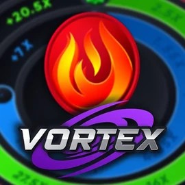 Vortex (Turbo Games) slot logo by Turbo Games at Scooore Casino