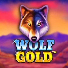 Wolf Gold slot logo by Pragmatic Play at Scooore Casino